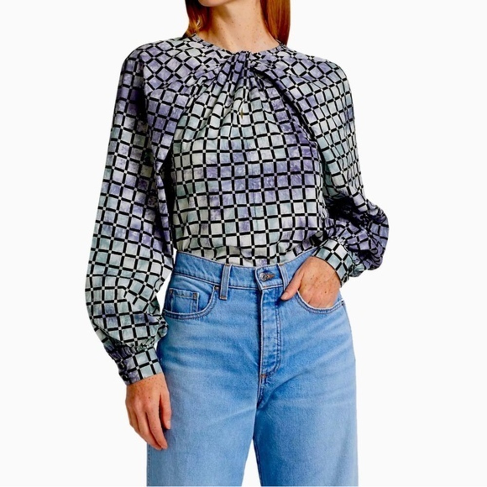 Rachel Comey Soon Blouson-Sleeve Top Size 4